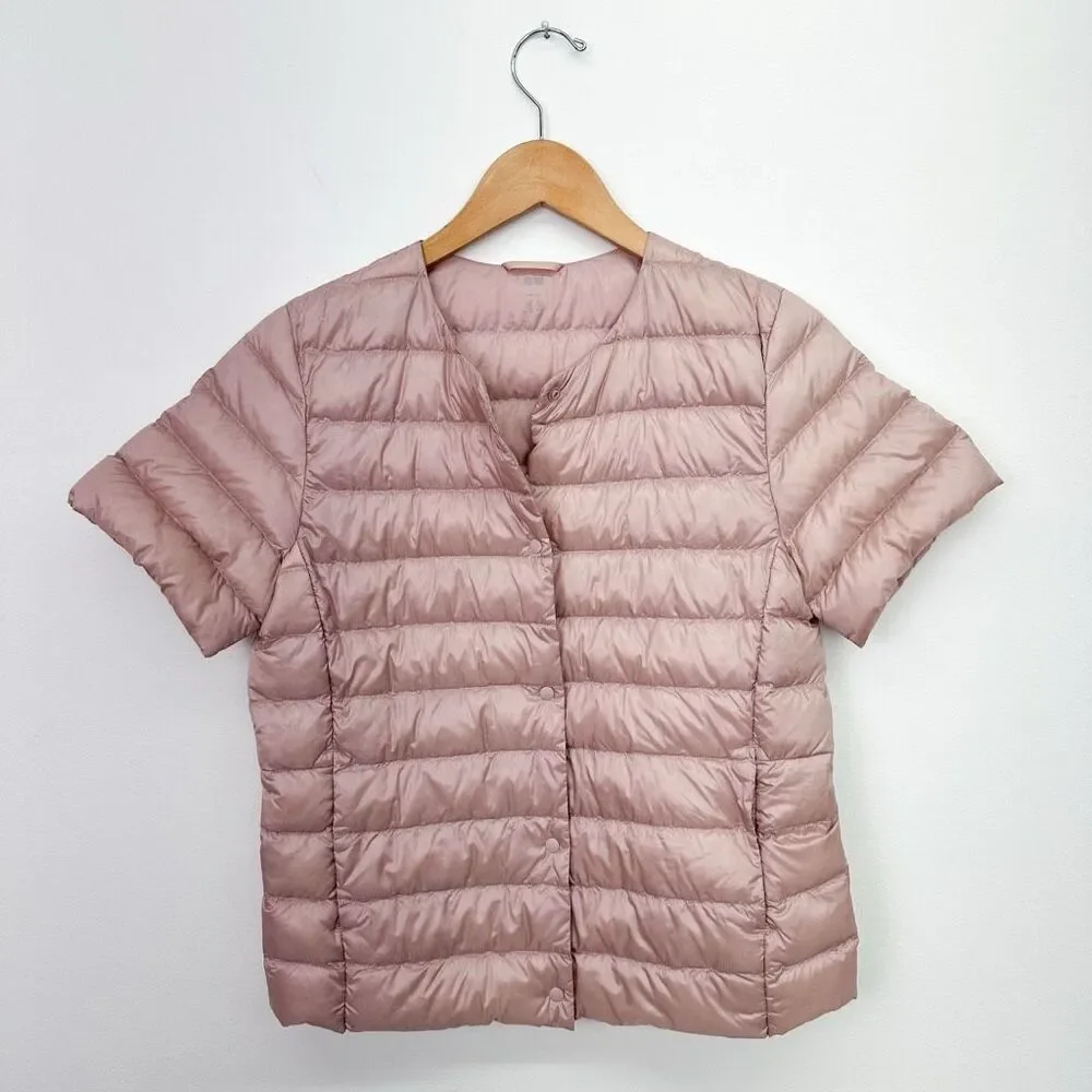 Uniqlo Short Sleeve Packable Down Jacket - Dusty Pink - Picture 2 of 7